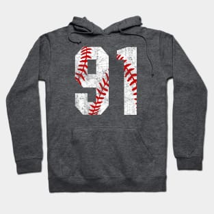 Vintage #91 Baseball Laces Baseball Mom Jersey Love Baseball Hoodie